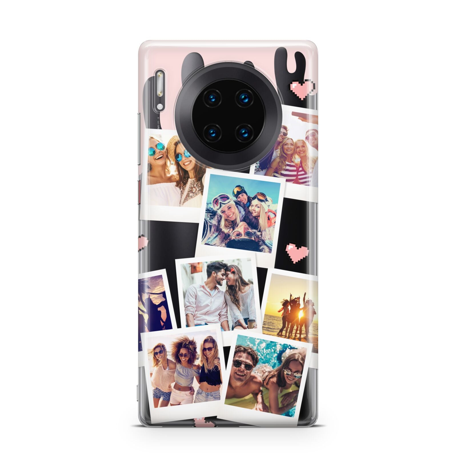 Digital Hearts Photo Upload with Text Huawei Mate 30 Pro Phone Case