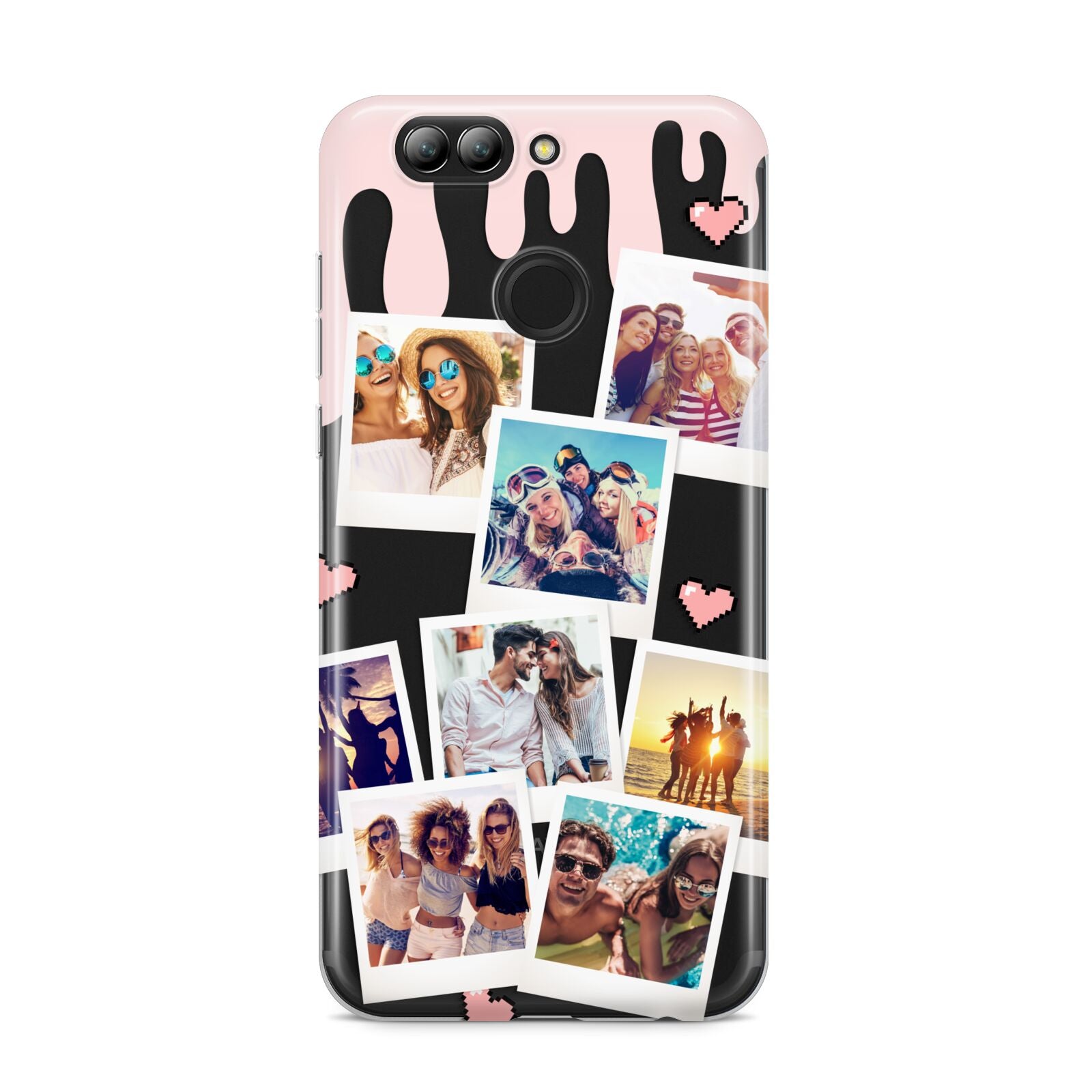 Digital Hearts Photo Upload with Text Huawei Nova 2s Phone Case