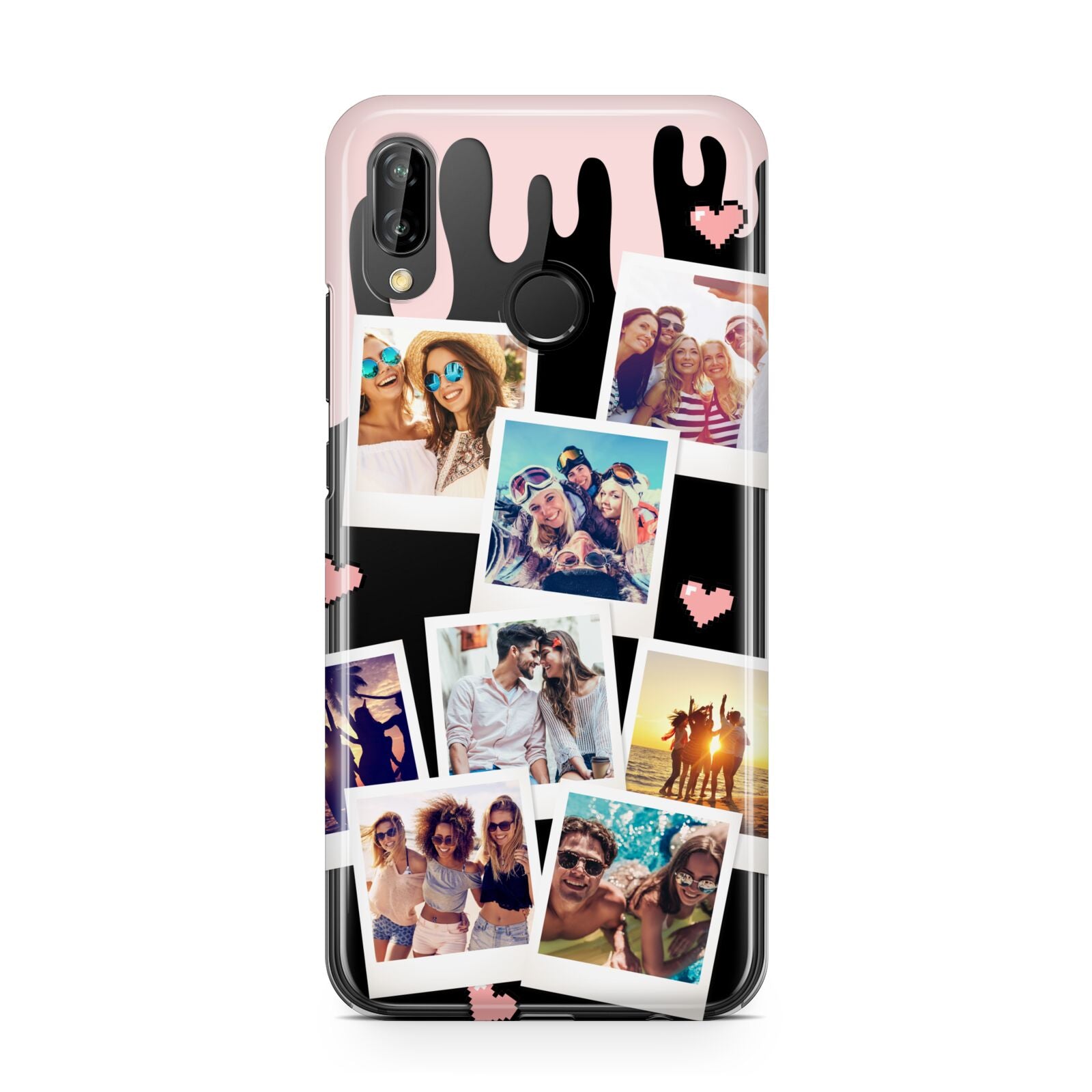 Digital Hearts Photo Upload with Text Huawei P20 Lite Phone Case