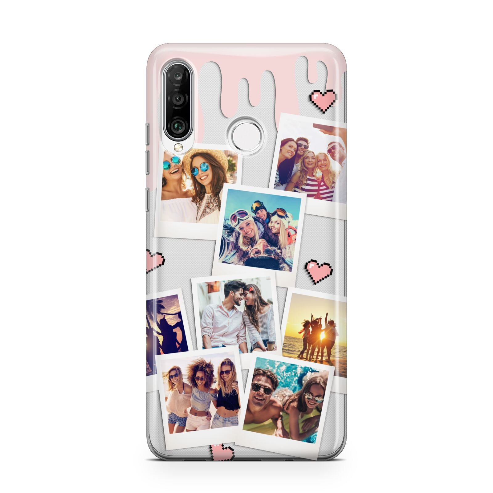 Digital Hearts Photo Upload with Text Huawei P30 Lite Phone Case