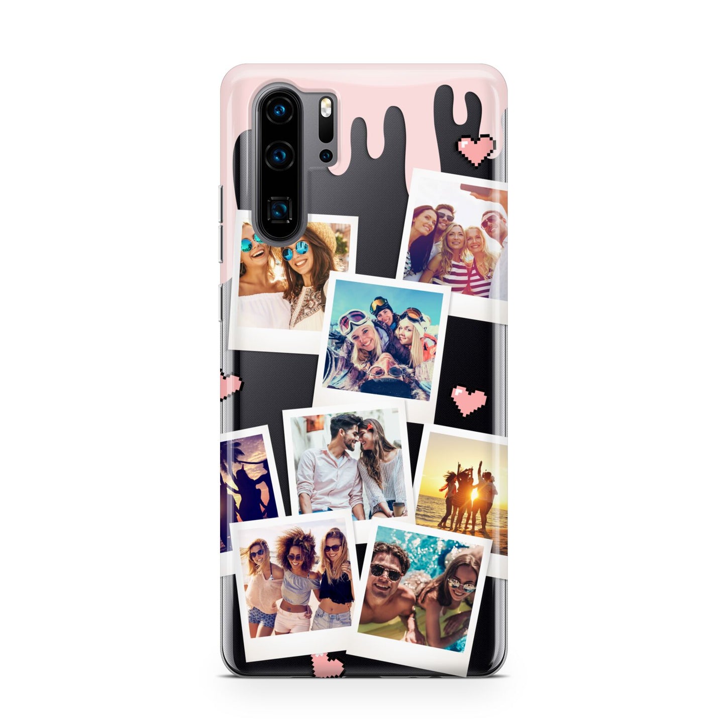 Digital Hearts Photo Upload with Text Huawei P30 Pro Phone Case