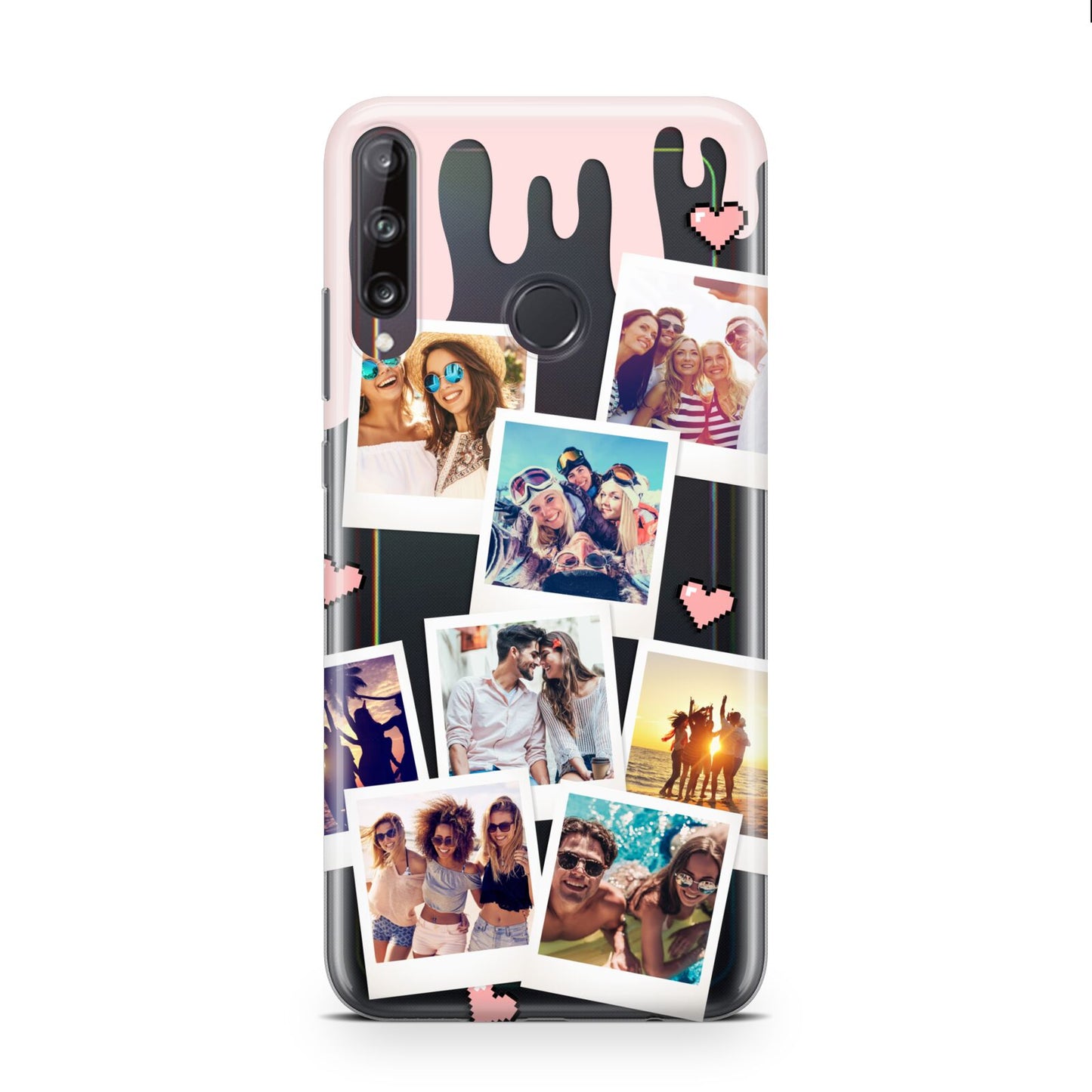 Digital Hearts Photo Upload with Text Huawei P40 Lite E Phone Case