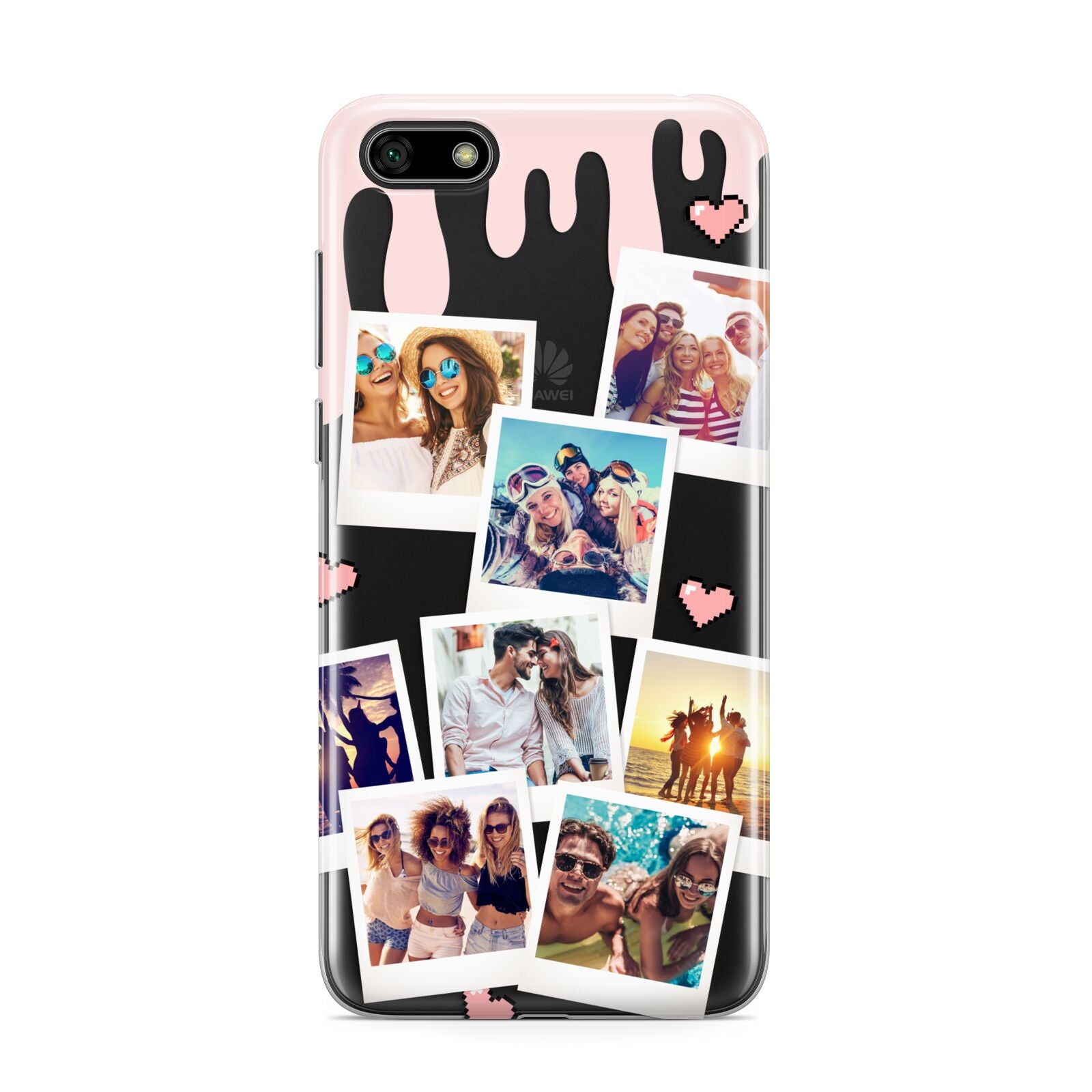 Digital Hearts Photo Upload with Text Huawei Y5 Prime 2018 Phone Case