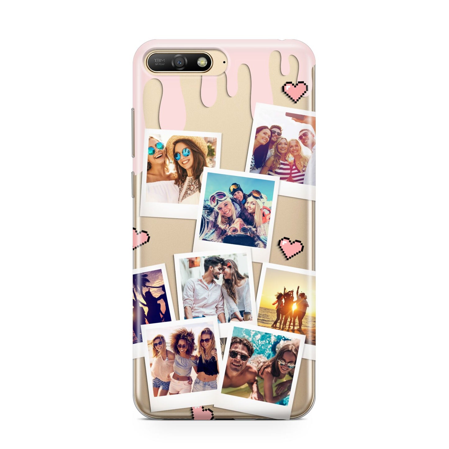 Digital Hearts Photo Upload with Text Huawei Y6 2018