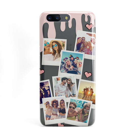 Digital Hearts Photo Upload with Text OnePlus Case