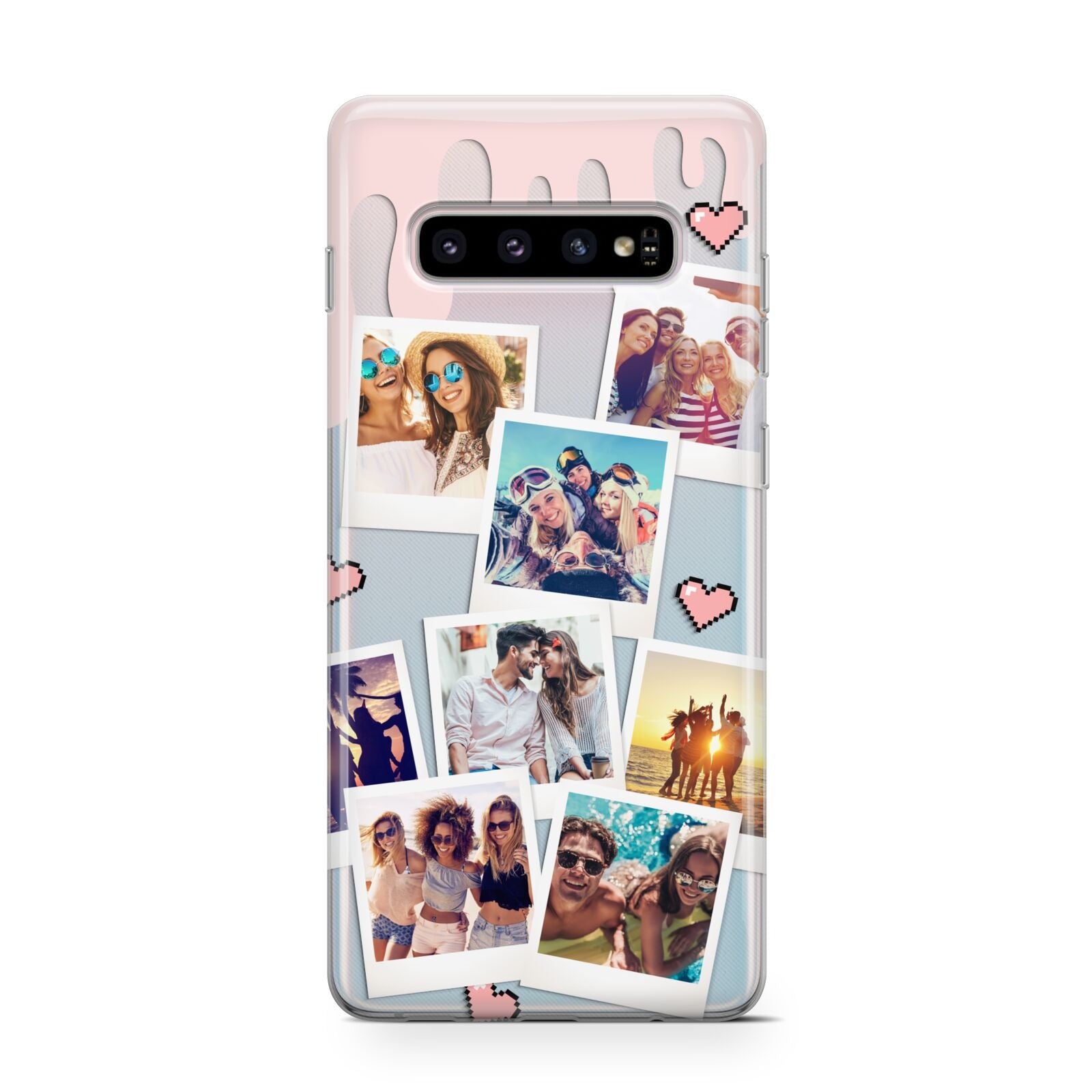 Digital Hearts Photo Upload with Text Protective Samsung Galaxy Case