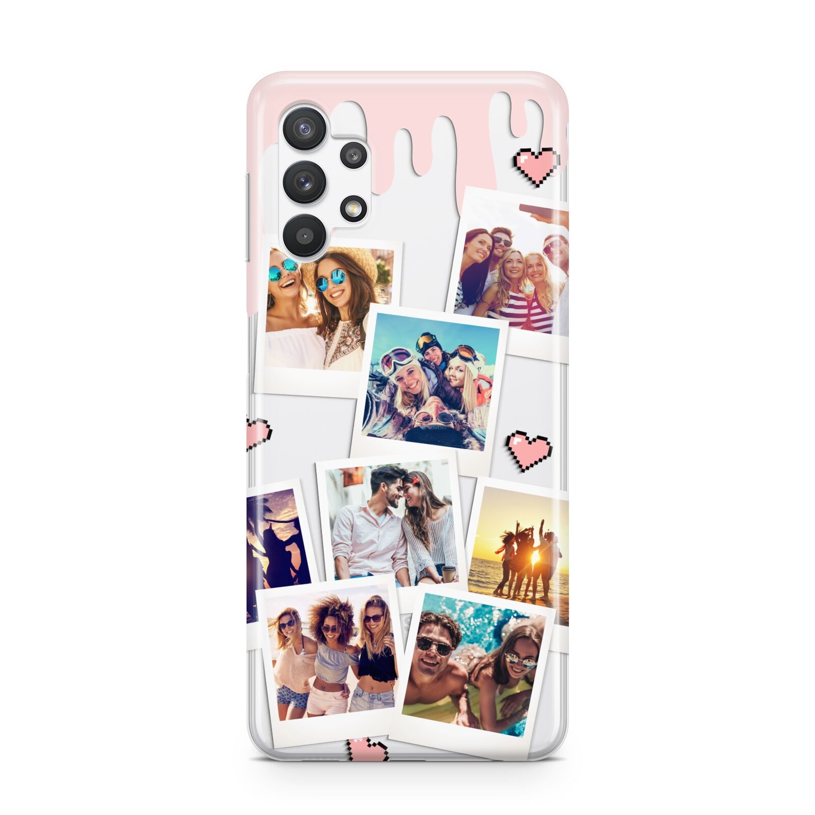 Digital Hearts Photo Upload with Text Samsung A32 5G Case