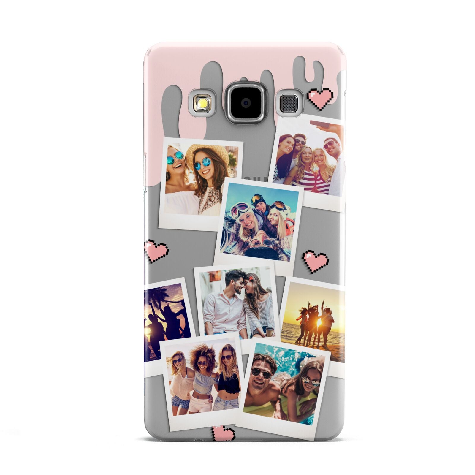 Digital Hearts Photo Upload with Text Samsung Galaxy A5 Case