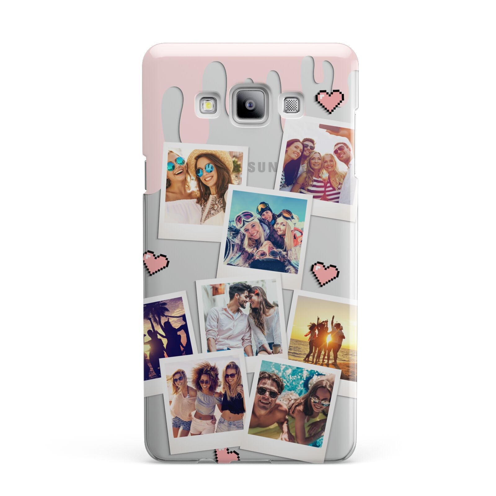 Digital Hearts Photo Upload with Text Samsung Galaxy A7 2015 Case