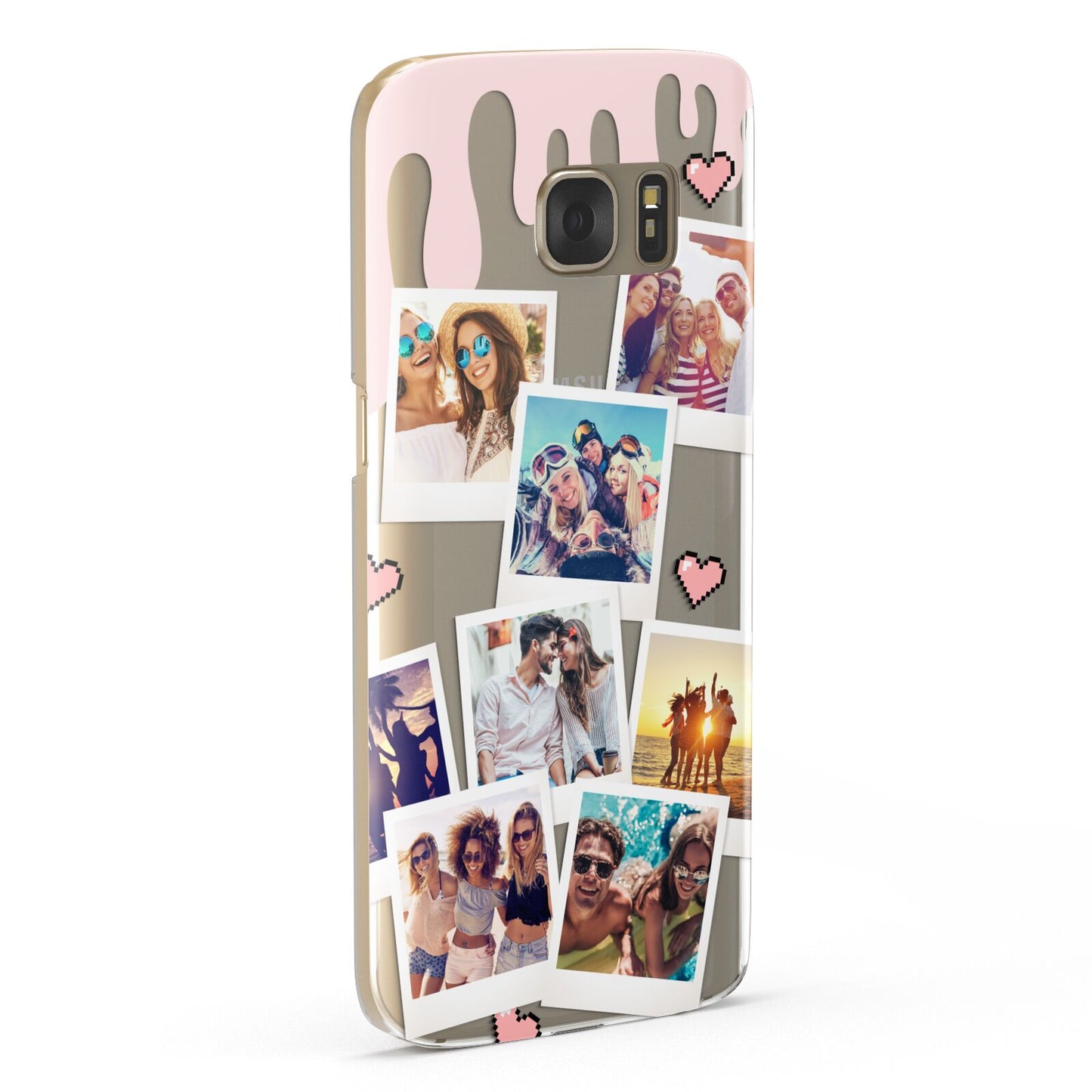 Digital Hearts Photo Upload with Text Samsung Galaxy Case Fourty Five Degrees