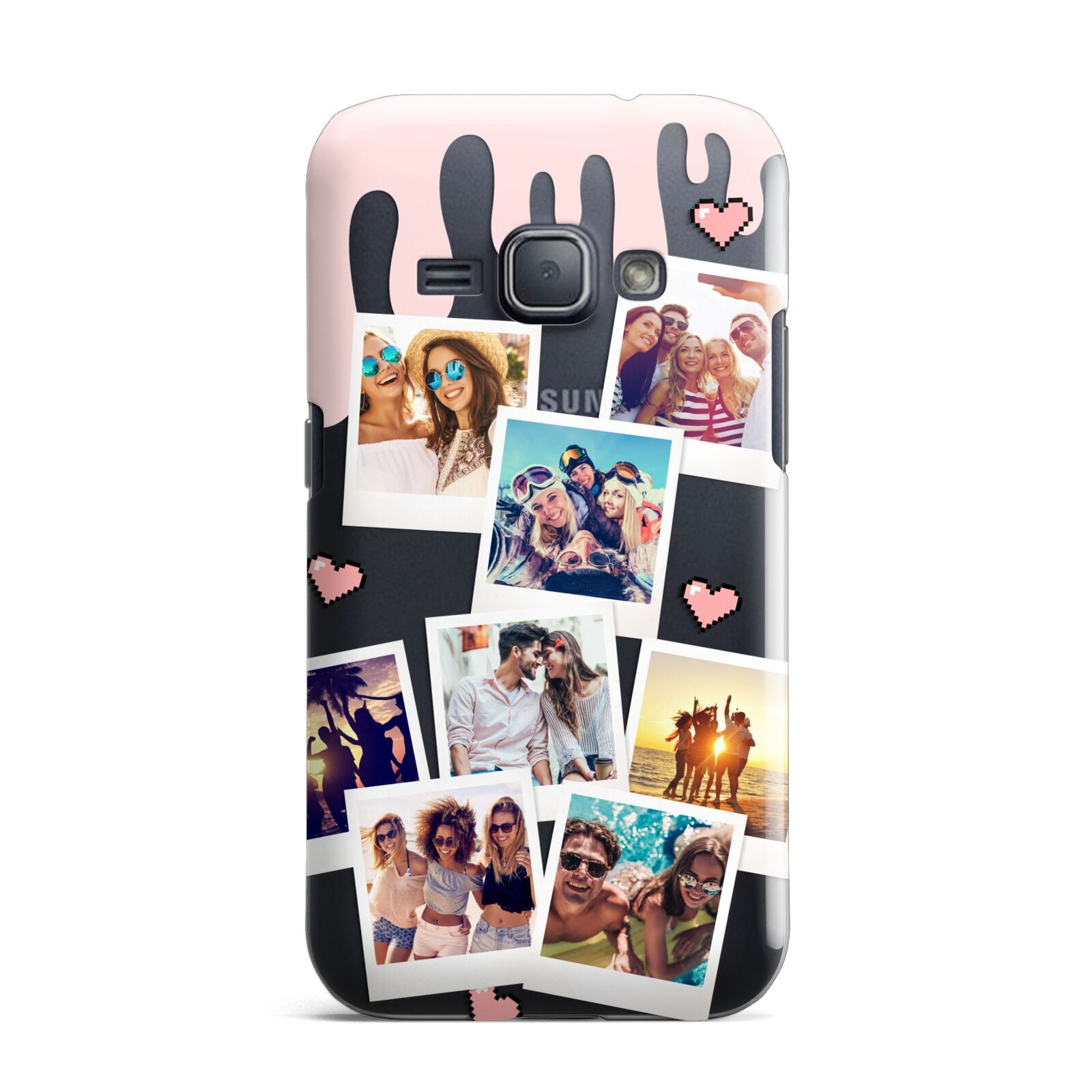 Digital Hearts Photo Upload with Text Samsung Galaxy J1 2016 Case