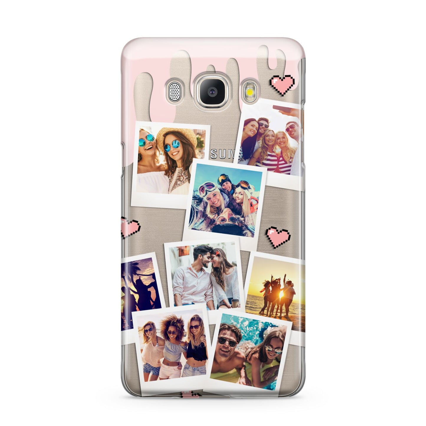 Digital Hearts Photo Upload with Text Samsung Galaxy J5 2016 Case