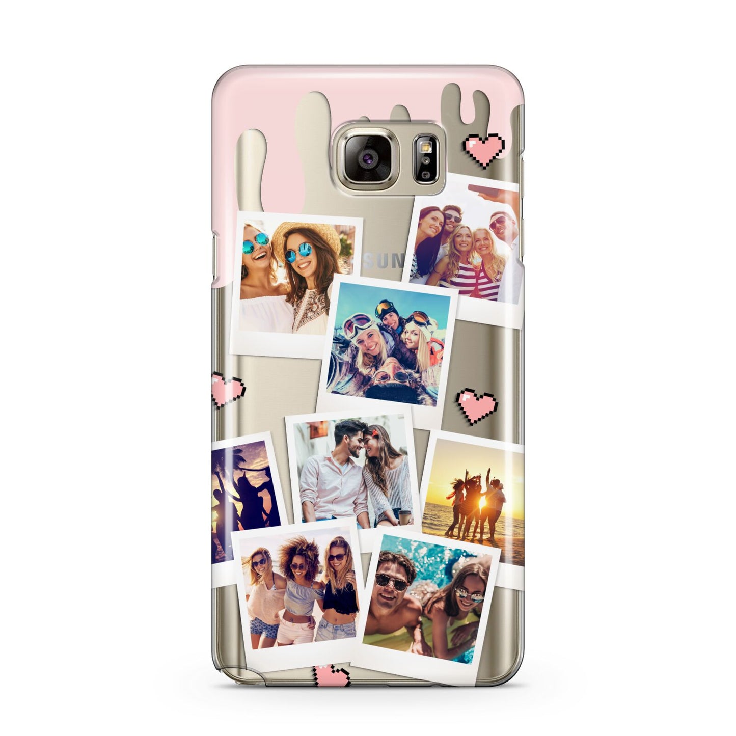 Digital Hearts Photo Upload with Text Samsung Galaxy Note 5 Case