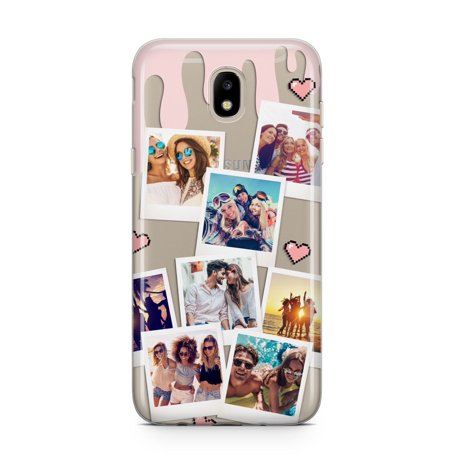 Digital Hearts Photo Upload with Text Samsung J5 2017 Case