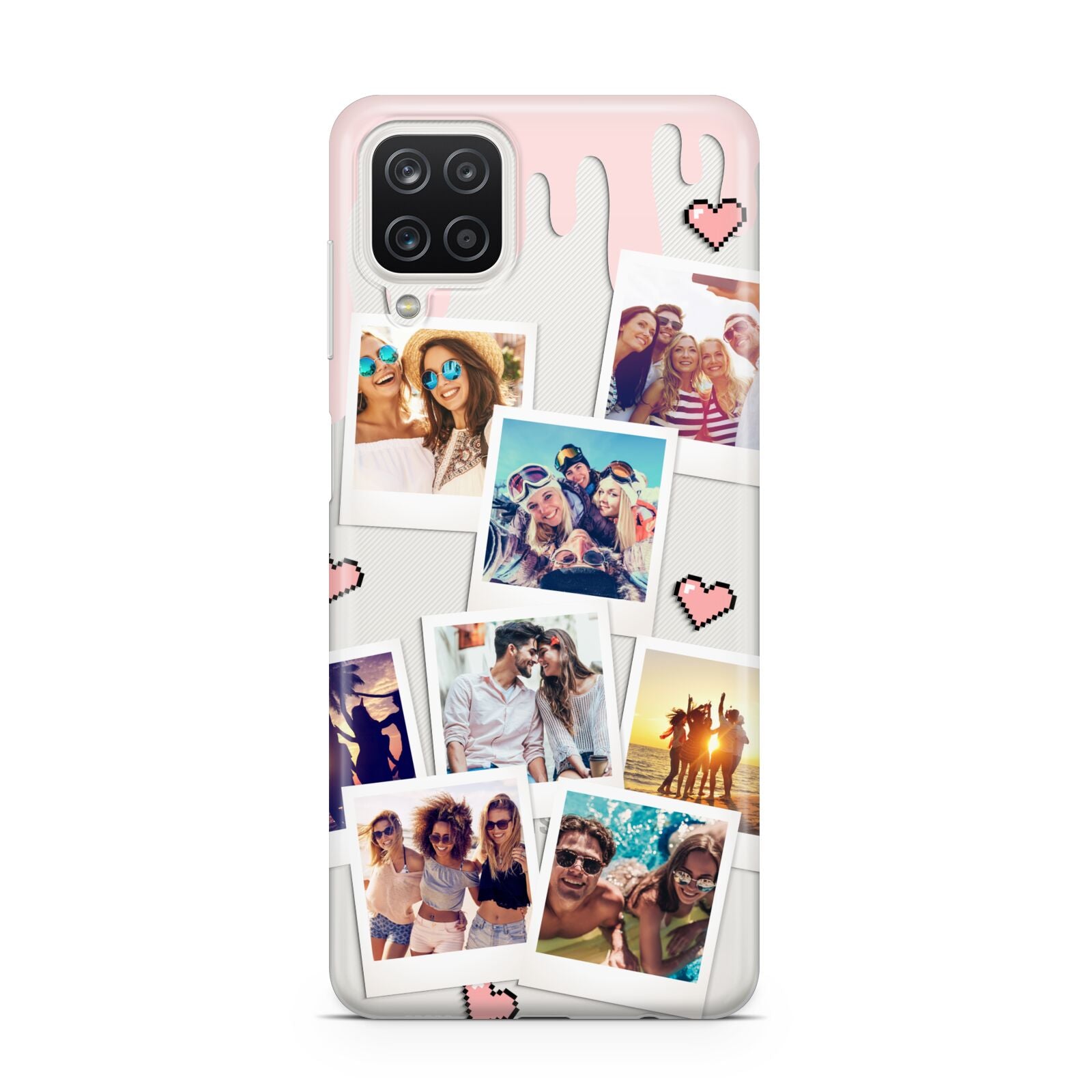 Digital Hearts Photo Upload with Text Samsung M12 Case