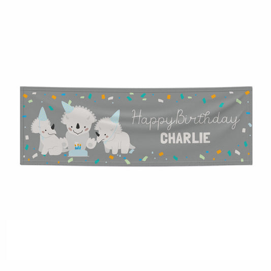 Dino Friends Happy Birthday 6x2 Paper Banner