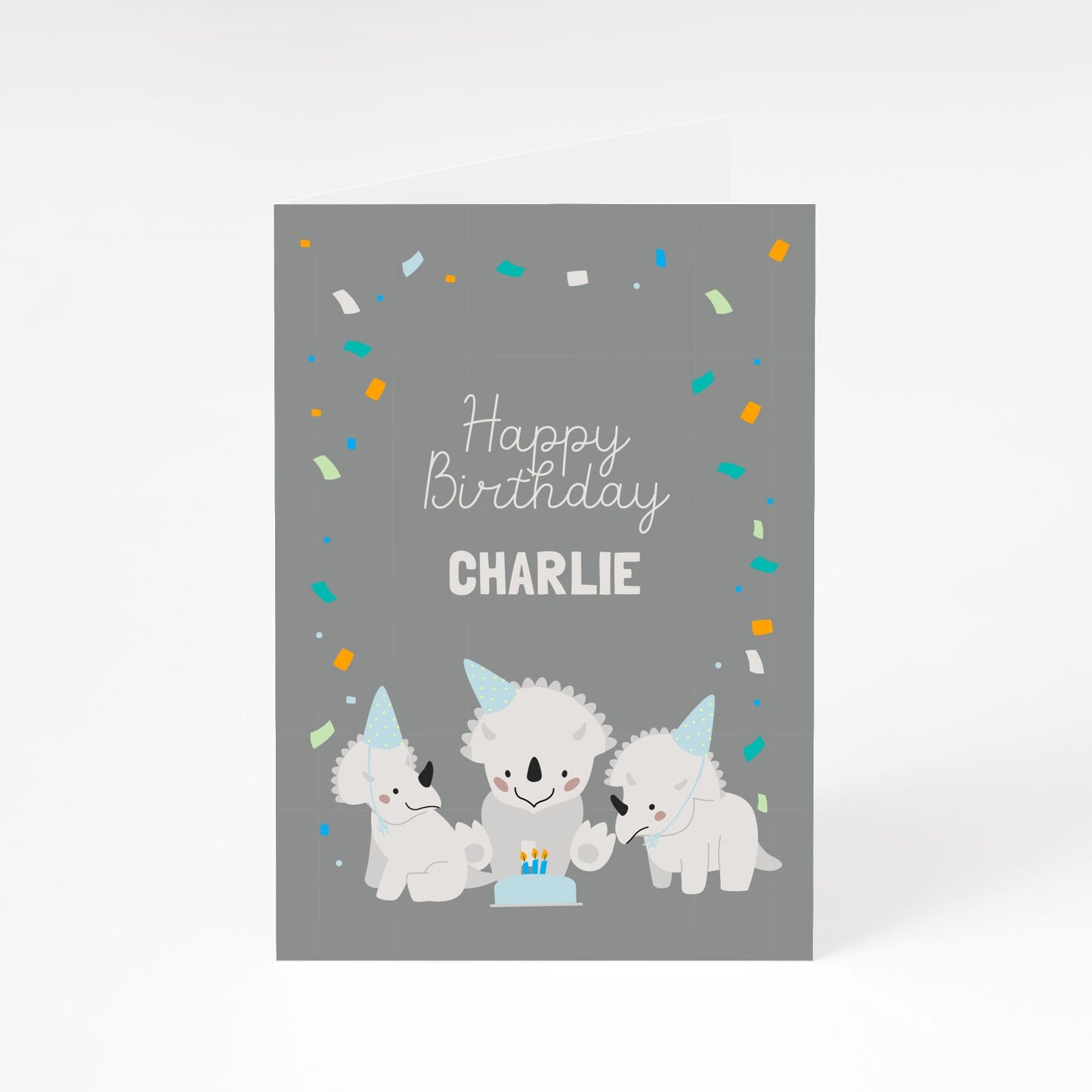 Dino Friends Happy Birthday A5 Greetings Card