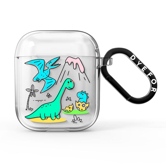 Dinosaur AirPods Clear Case