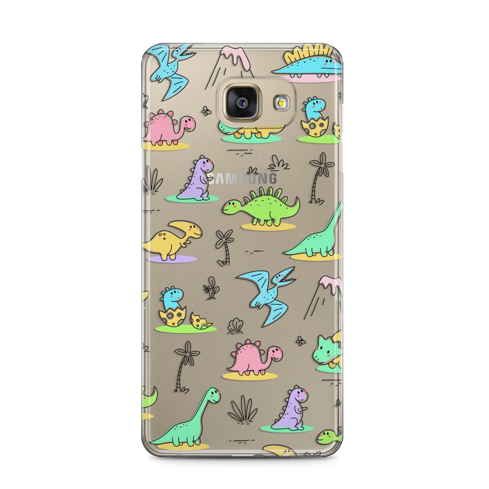 Dinosaur Samsung Galaxy A5 2016 Case on gold phone