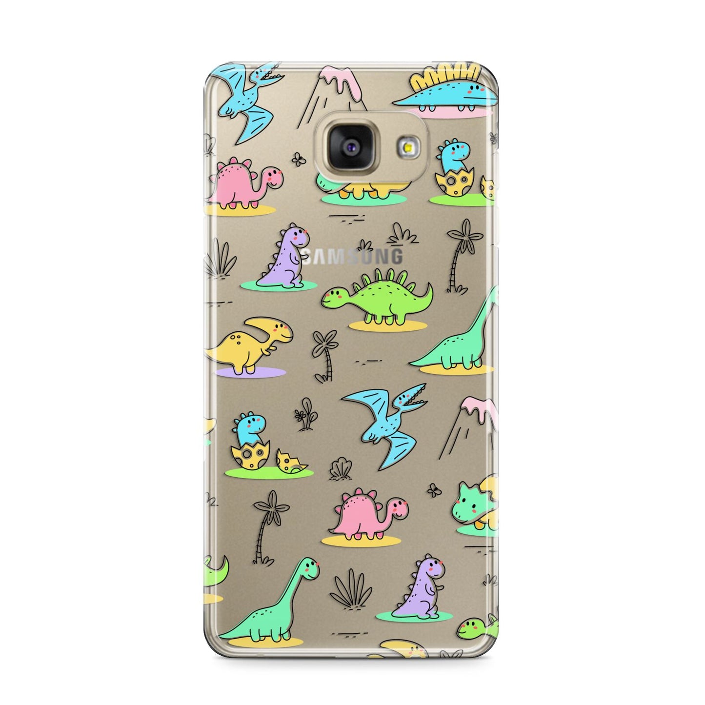 Dinosaur Samsung Galaxy A9 2016 Case on gold phone