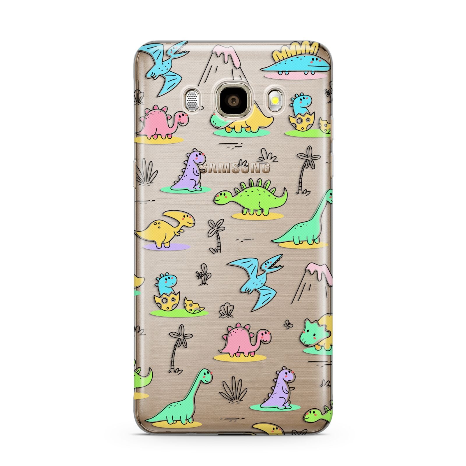 Dinosaur Samsung Galaxy J7 2016 Case on gold phone