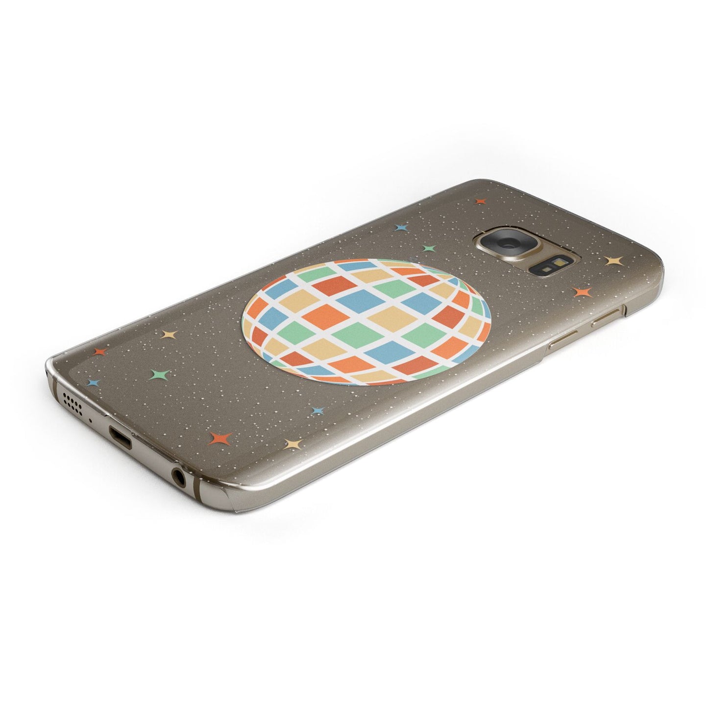 Disco Ball Protective Samsung Galaxy Case Angled Image