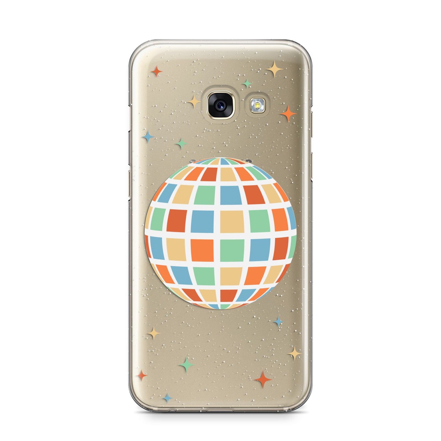 Disco Ball Samsung Galaxy A3 2017 Case on gold phone