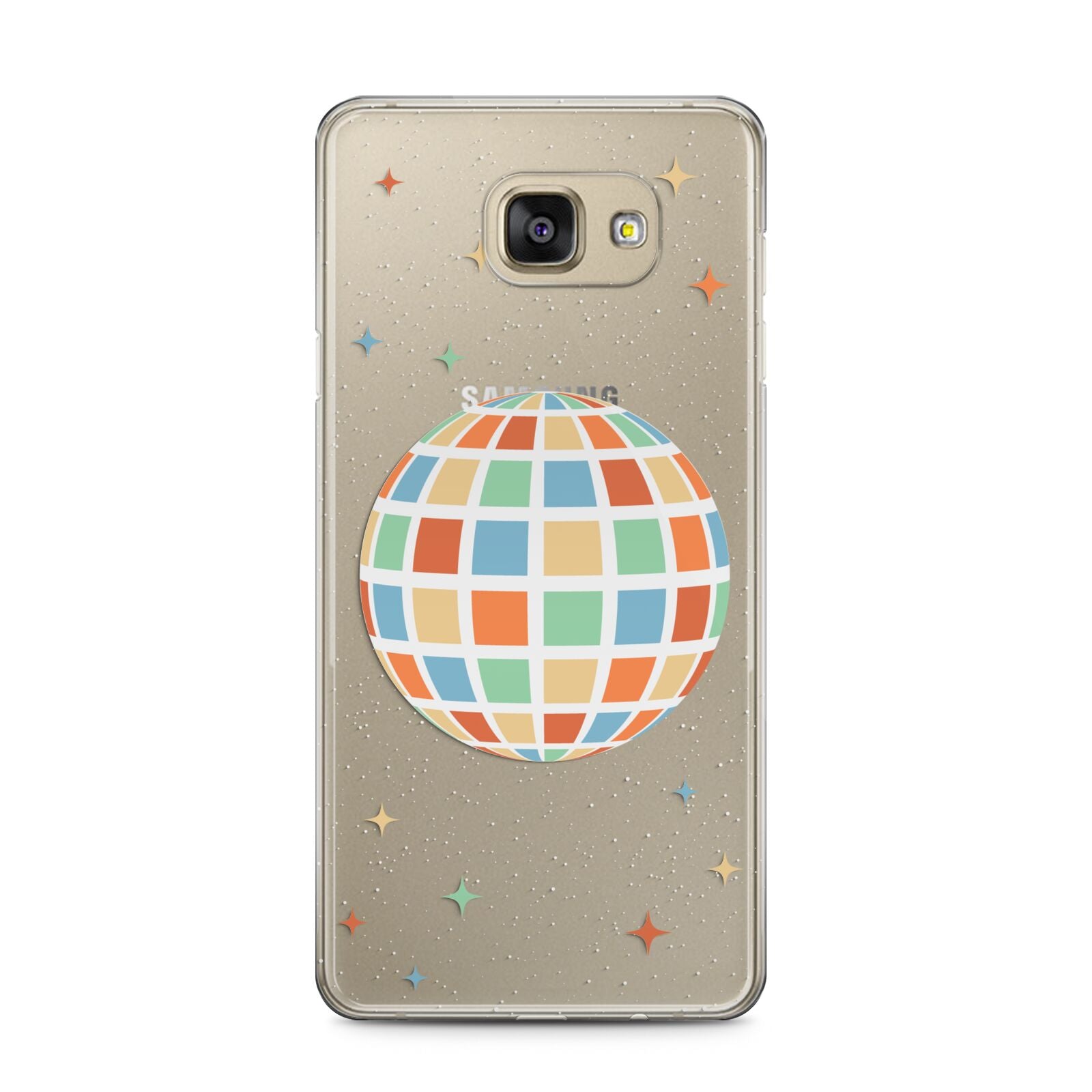 Disco Ball Samsung Galaxy A5 2016 Case on gold phone