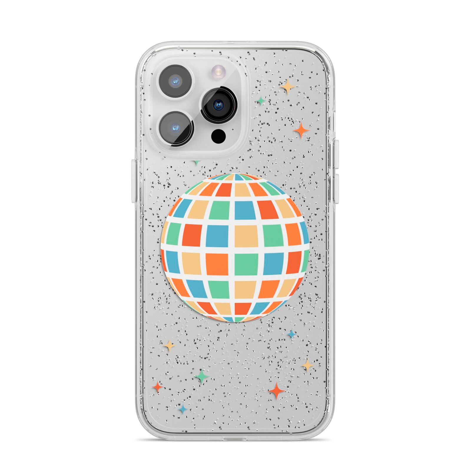 Disco Ball iPhone 14 Pro Max Glitter Tough Case Silver