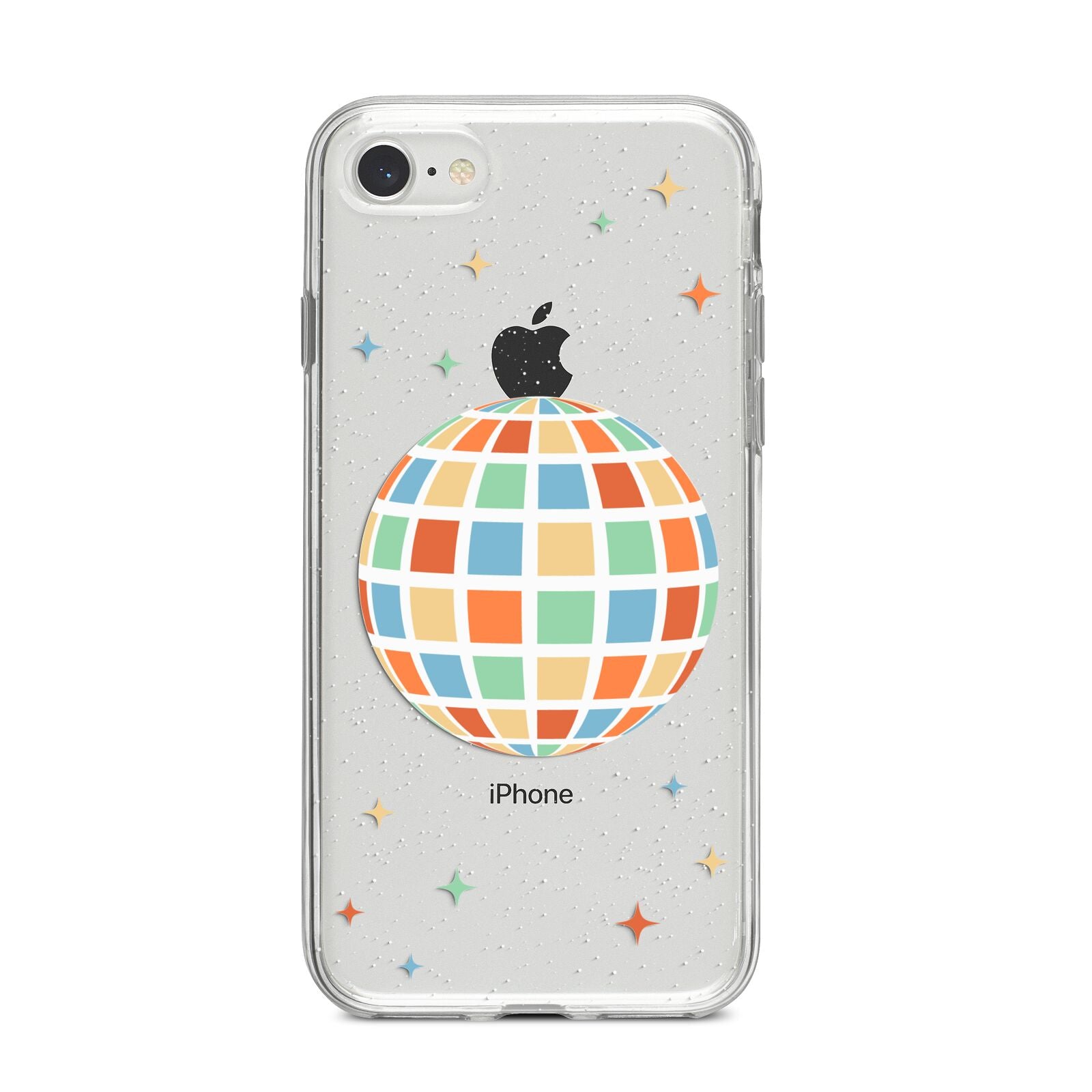 Disco Ball iPhone 8 Bumper Case on Silver iPhone