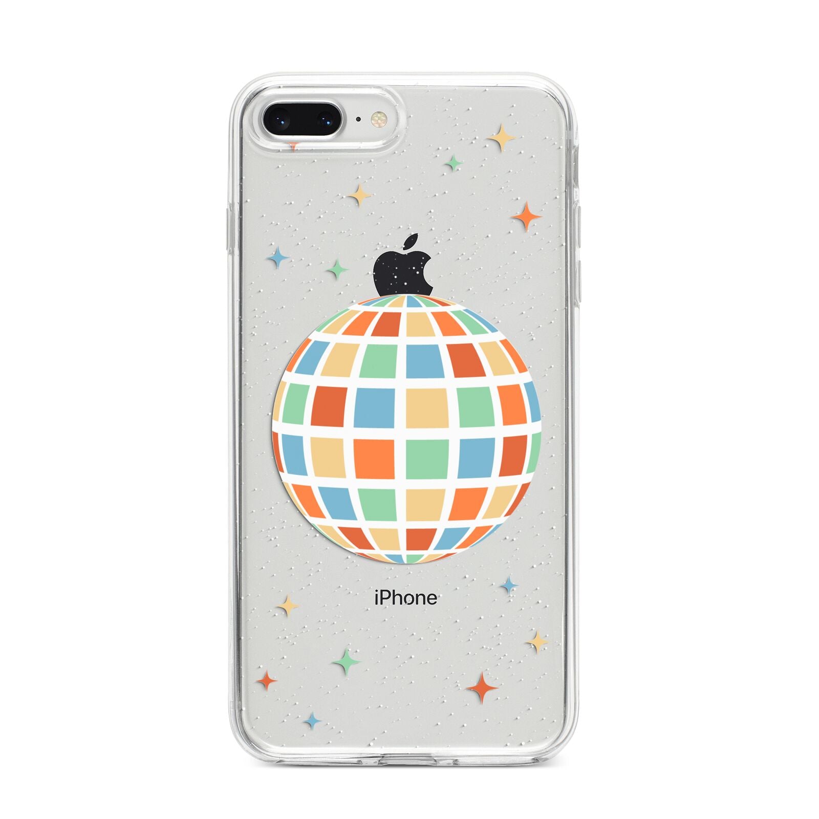 Disco Ball iPhone 8 Plus Bumper Case on Silver iPhone