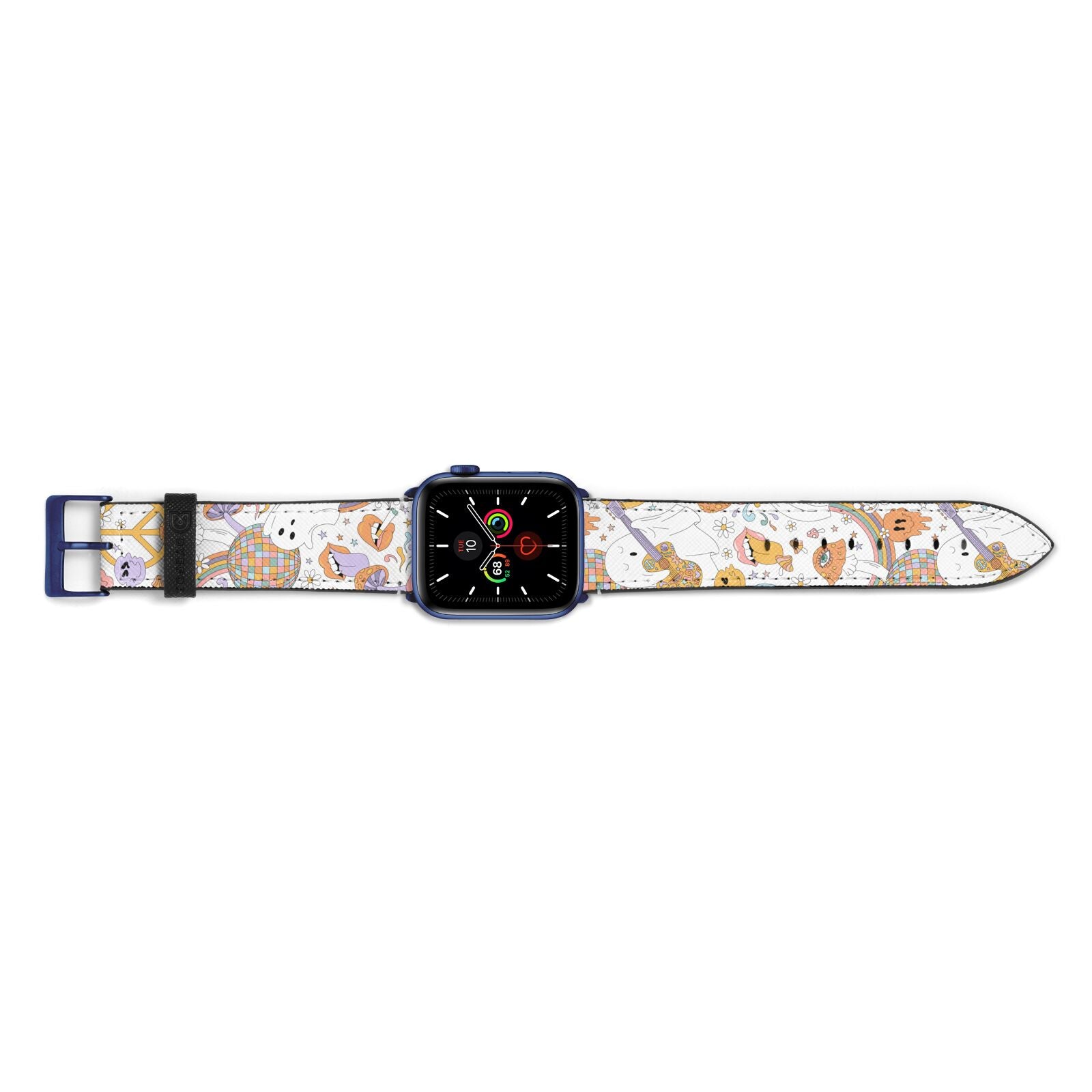 Disco Ghosts Apple Watch Strap Landscape Image Blue Hardware