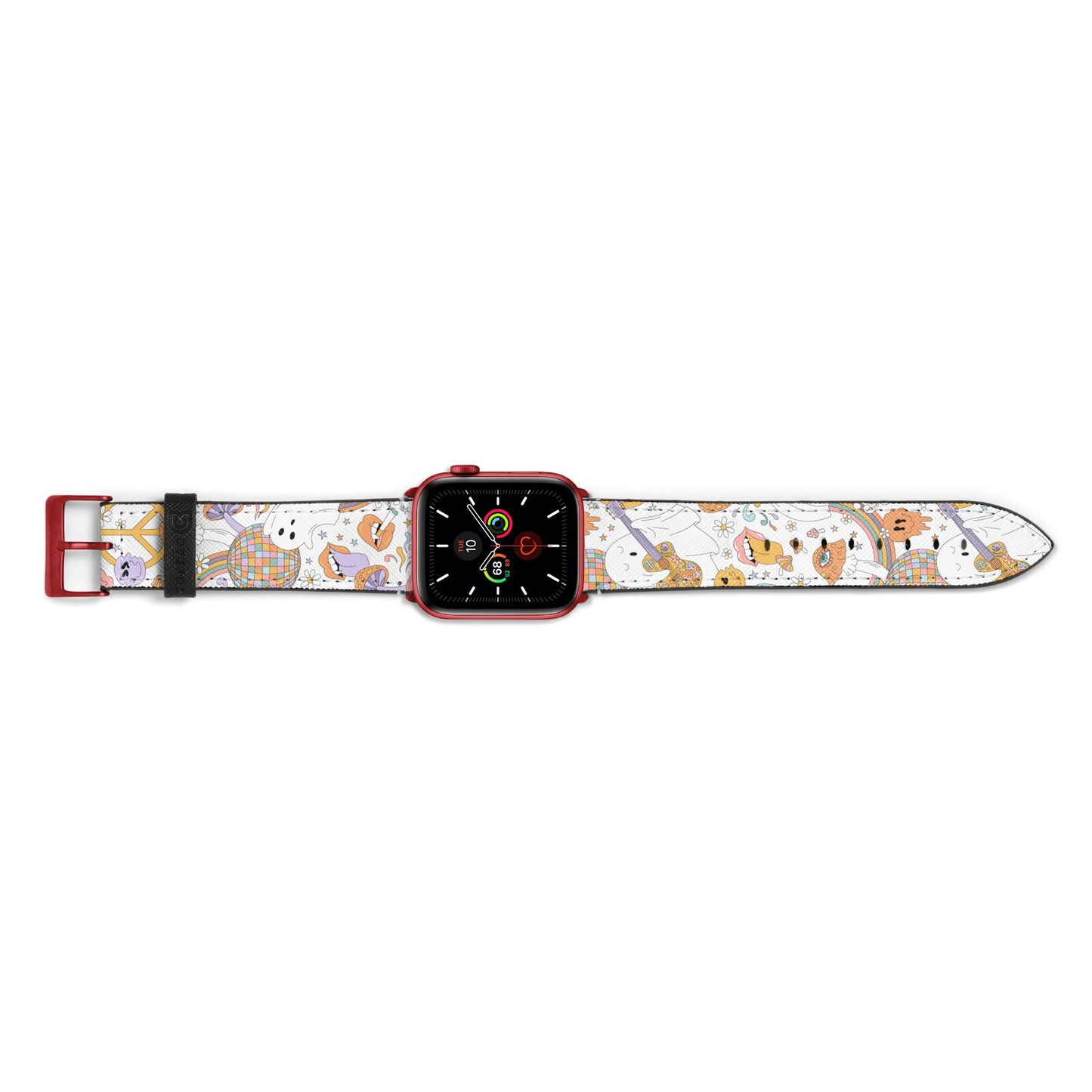 Disco Ghosts Apple Watch Strap Landscape Image Red Hardware