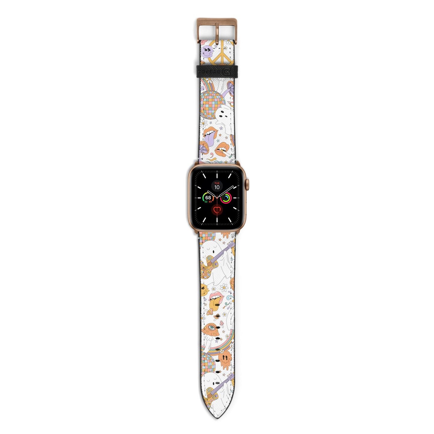 Disco Ghosts Apple Watch Strap with Gold Hardware