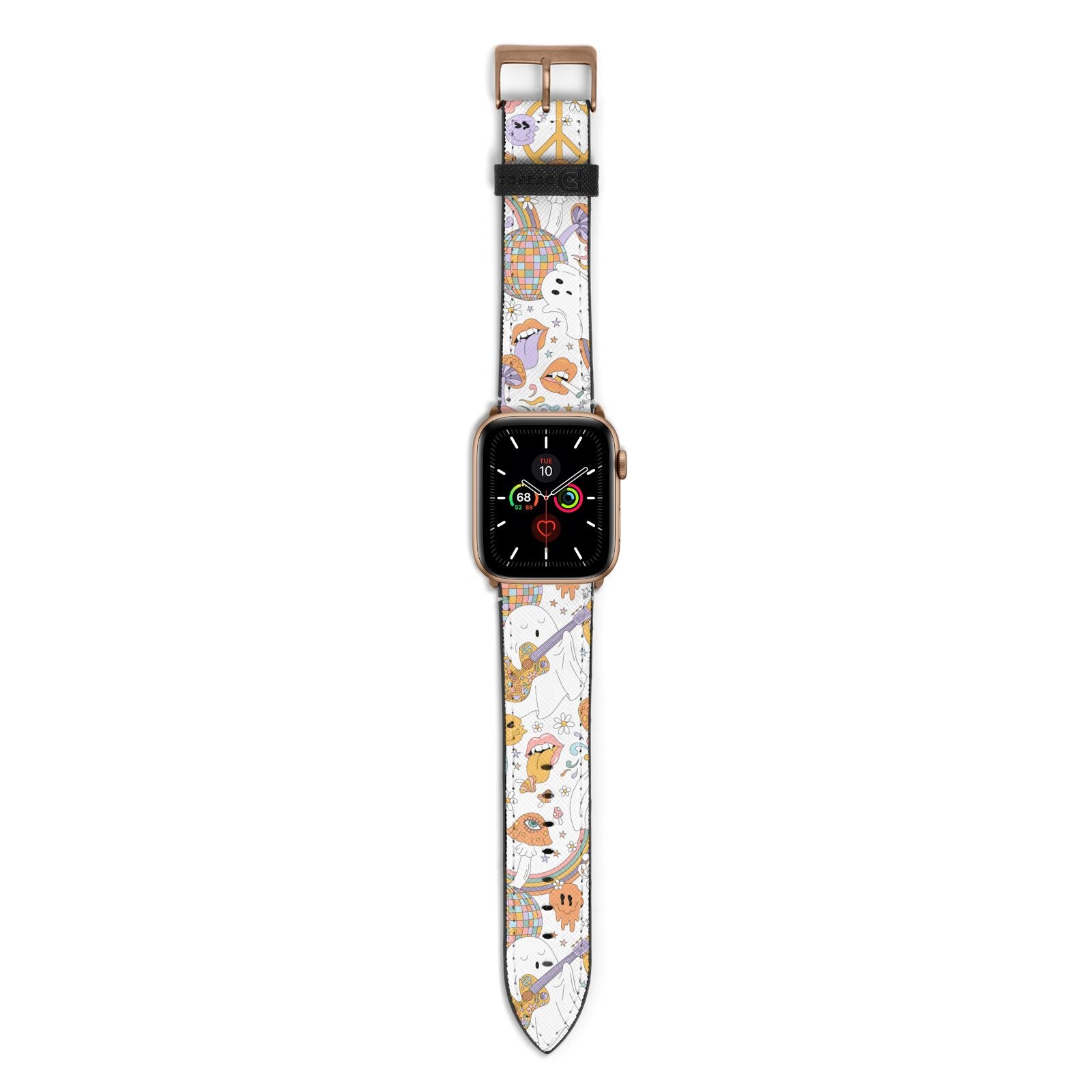 Disco Ghosts Apple Watch Strap with Gold Hardware