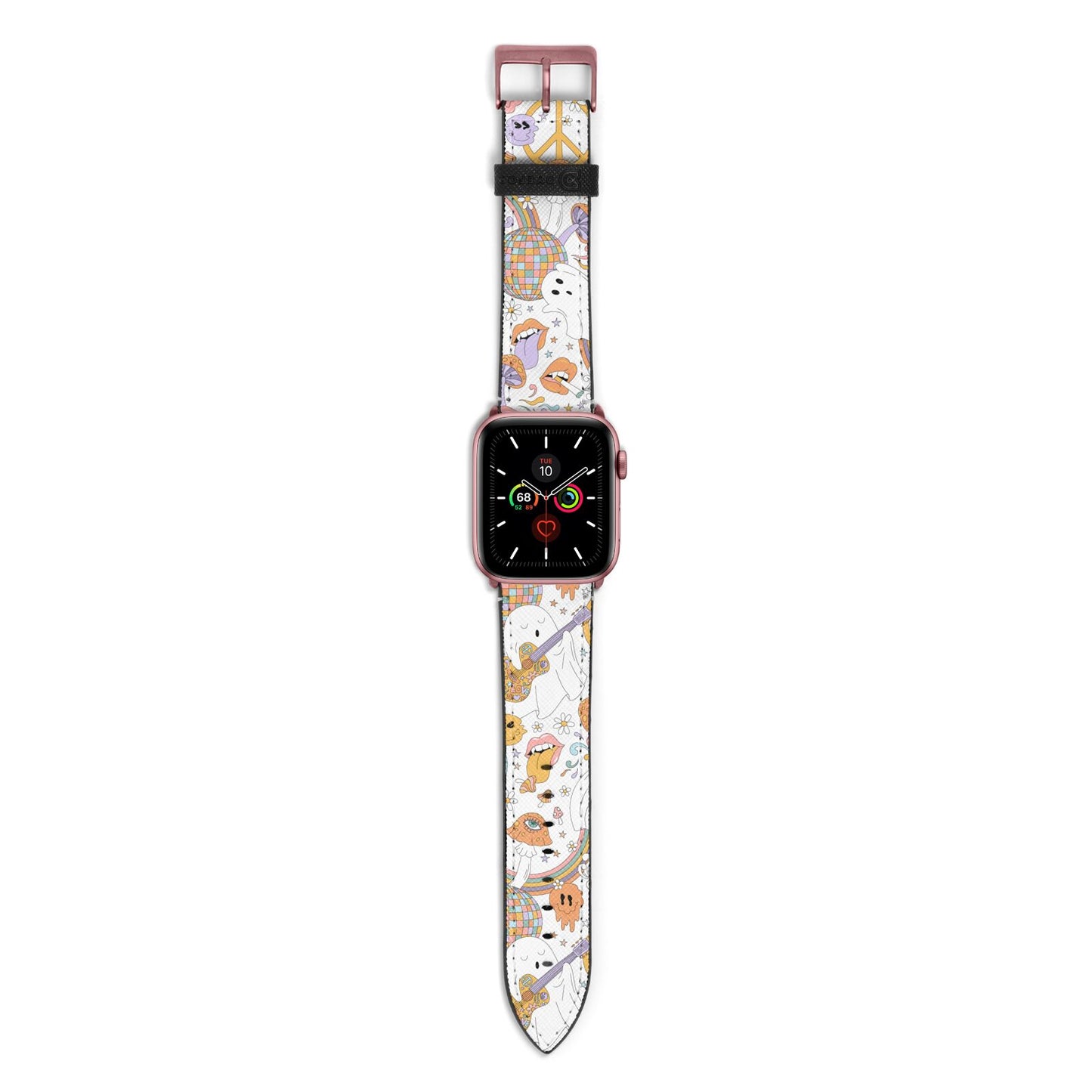 Disco Ghosts Apple Watch Strap with Rose Gold Hardware
