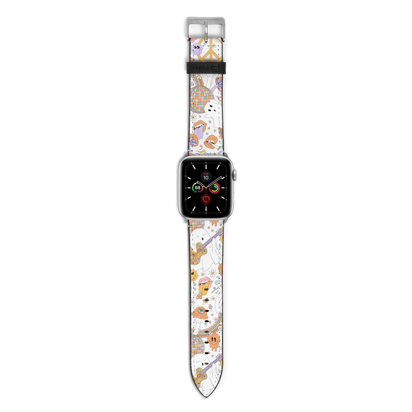 Disco Ghosts Apple Watch Strap with Silver Hardware