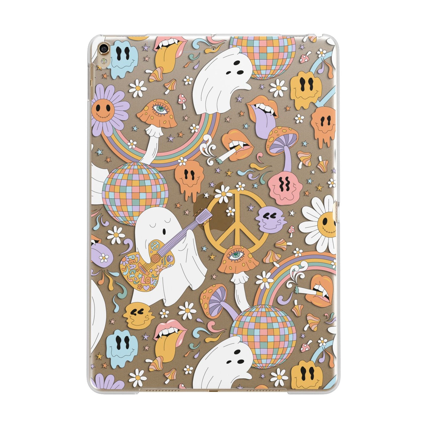 Disco Ghosts Apple iPad Gold Case