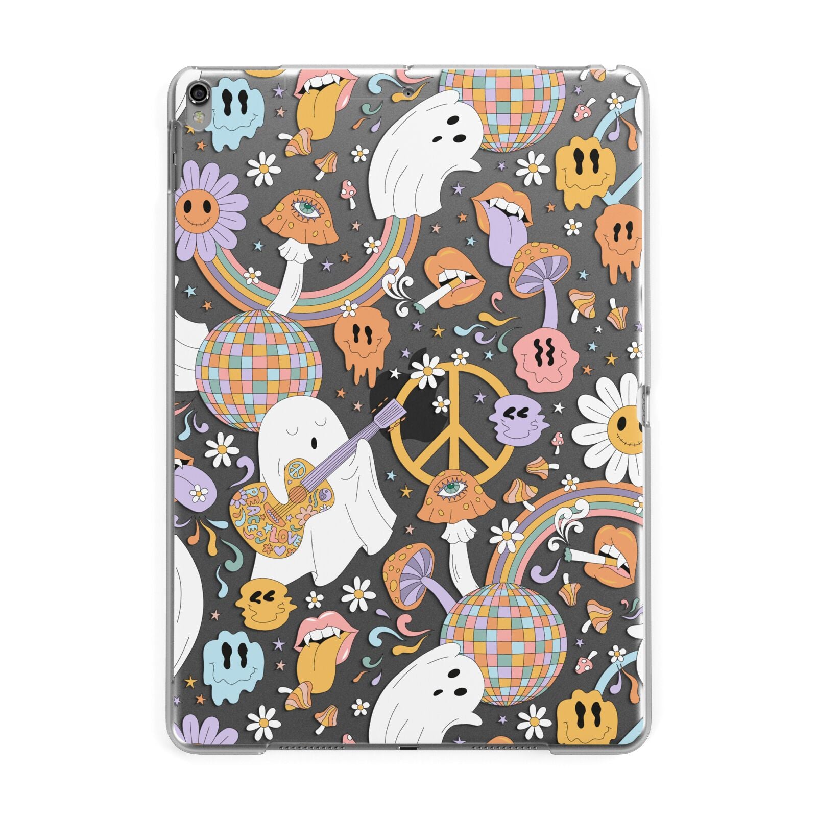 Disco Ghosts Apple iPad Grey Case