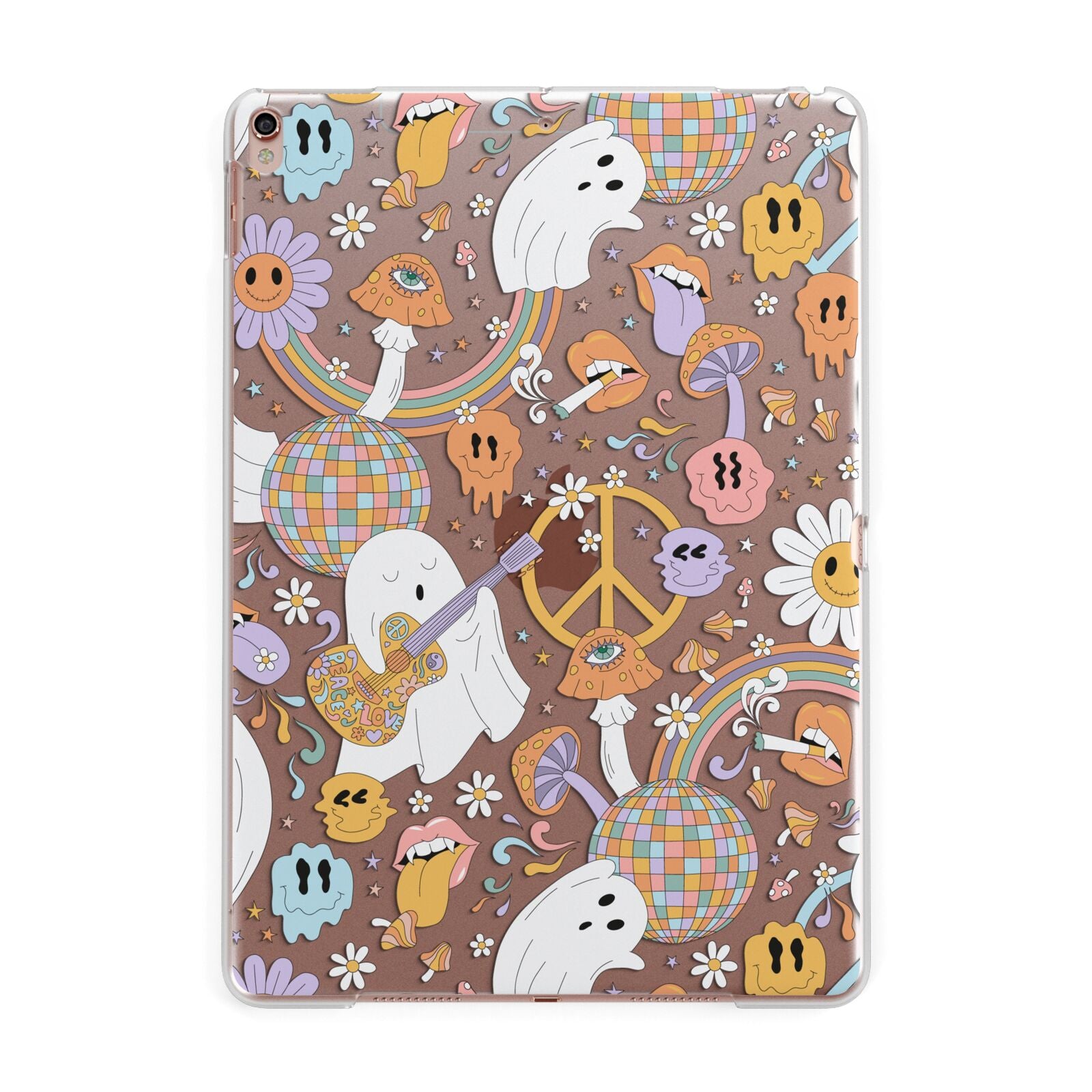 Disco Ghosts Apple iPad Rose Gold Case