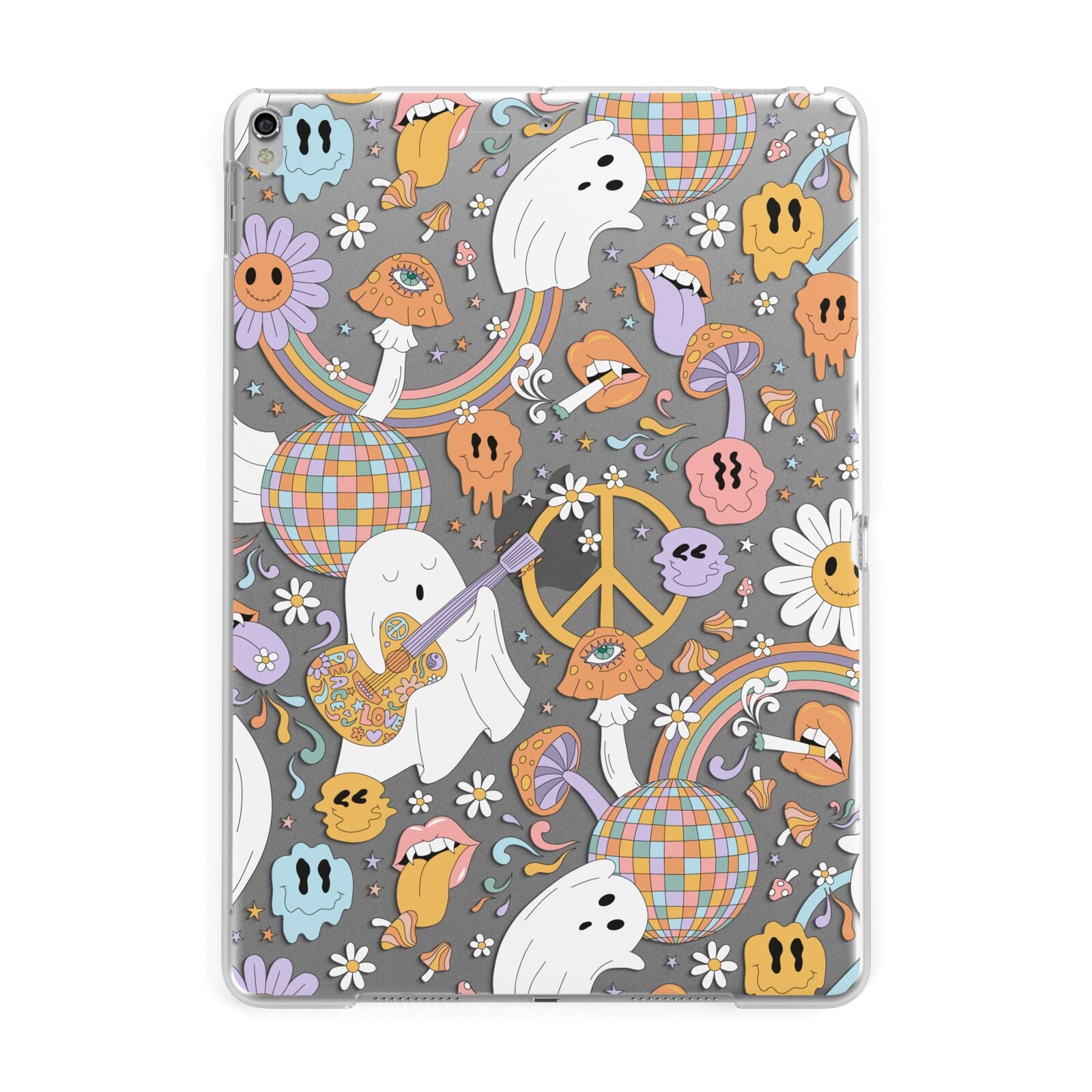 Disco Ghosts Apple iPad Silver Case