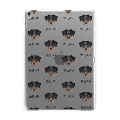 Dobermann Icon with Name Apple iPad Silver Case