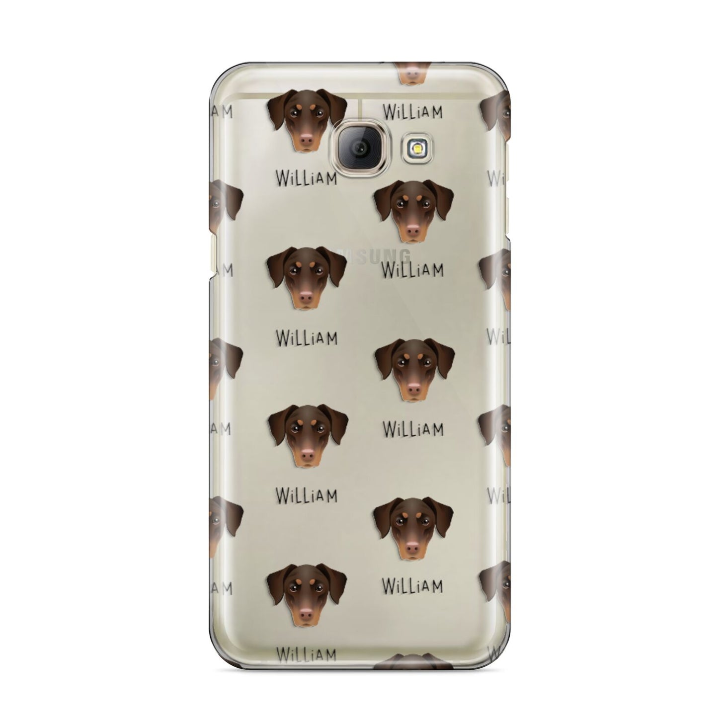 Dobermann Icon with Name Samsung Galaxy A8 2016 Case