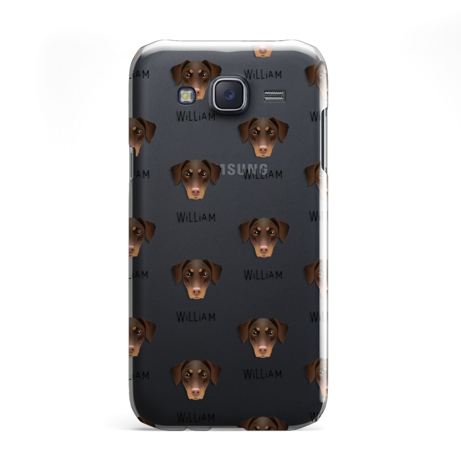 Dobermann Icon with Name Samsung Galaxy J5 Case