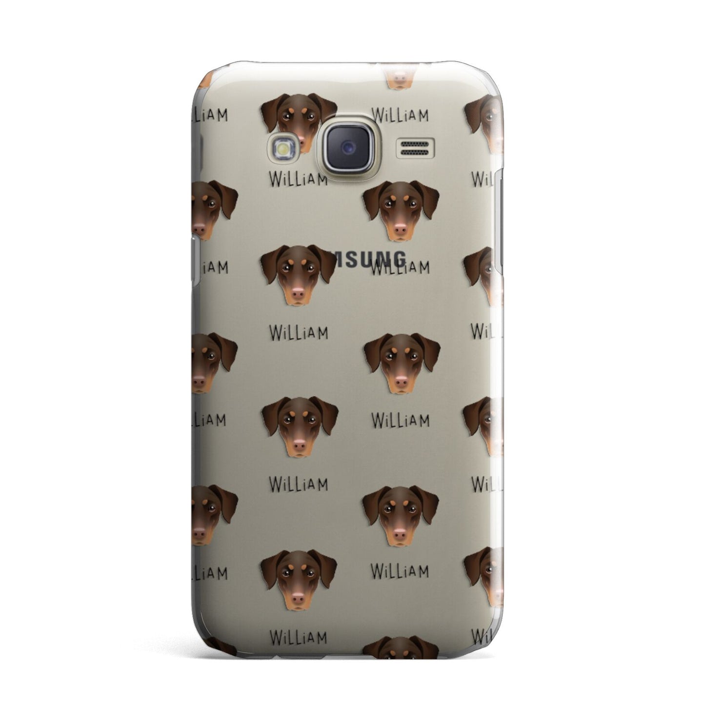 Dobermann Icon with Name Samsung Galaxy J7 Case