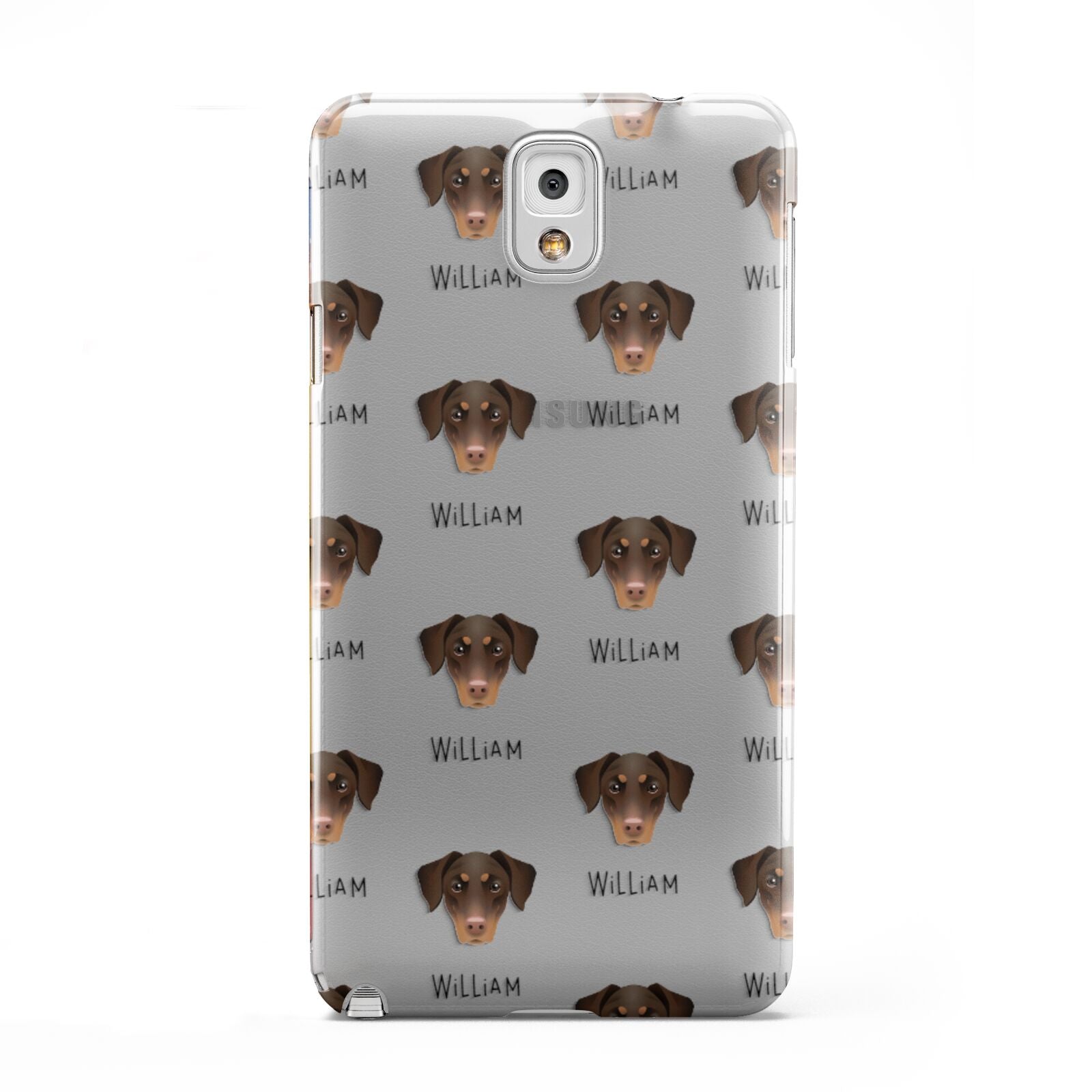 Dobermann Icon with Name Samsung Galaxy Note 3 Case