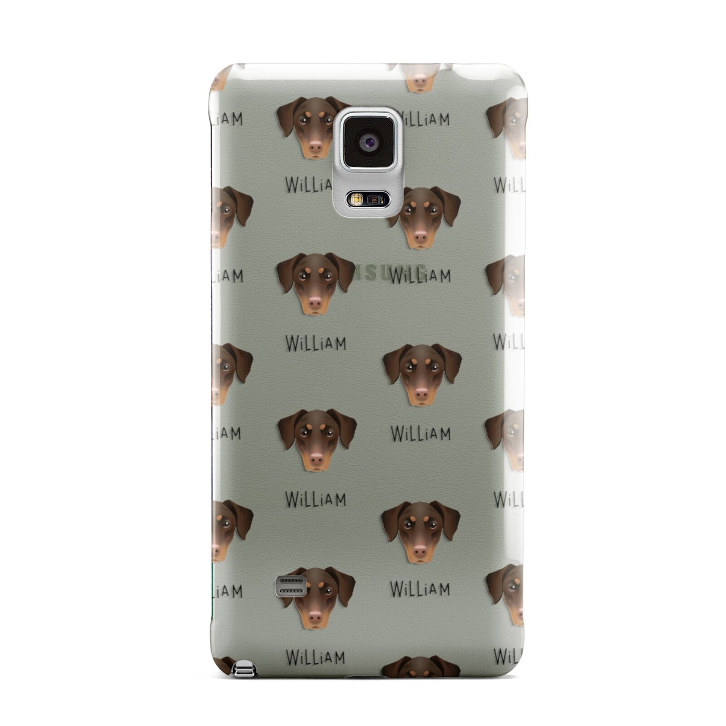 Dobermann Icon with Name Samsung Galaxy Note 4 Case