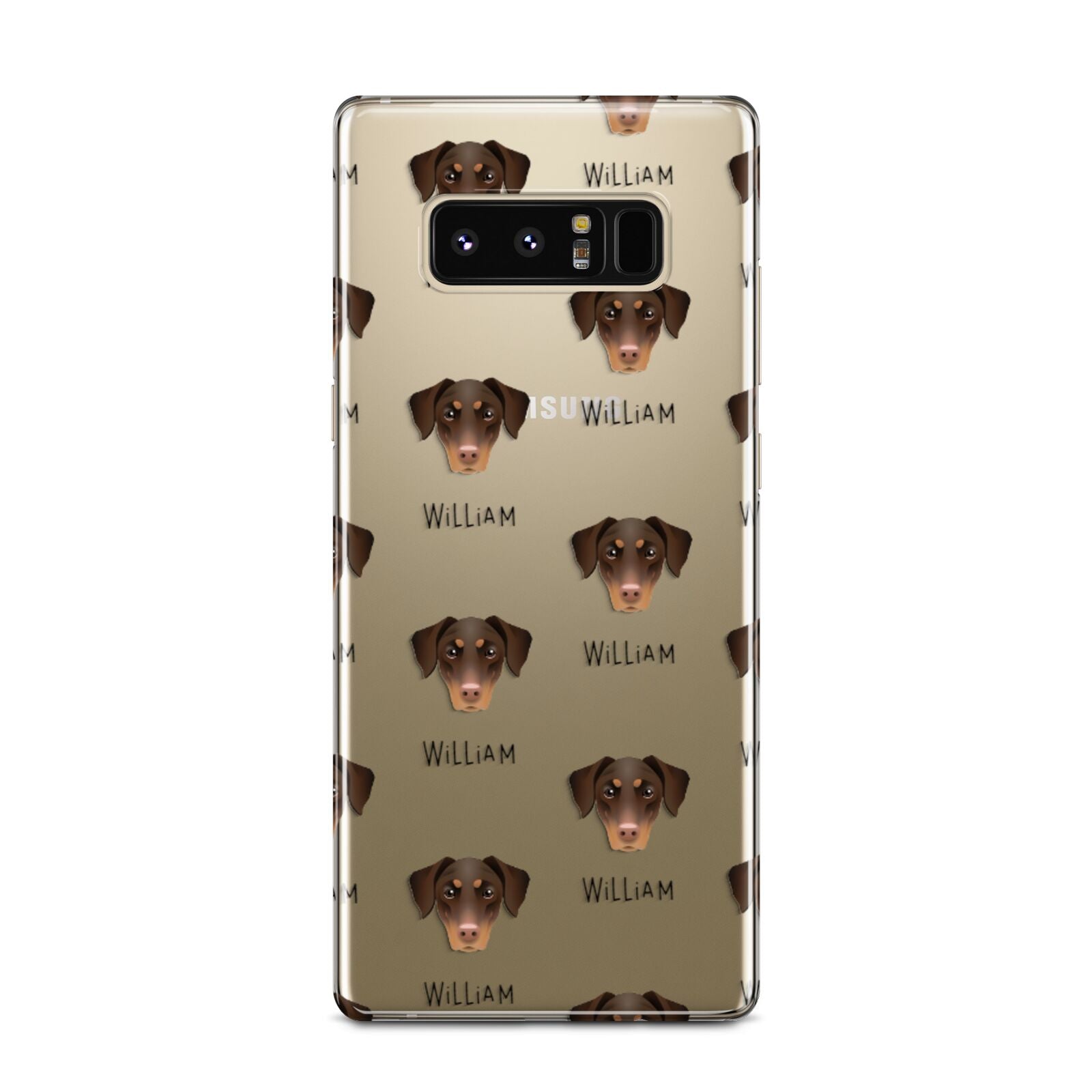 Dobermann Icon with Name Samsung Galaxy Note 8 Case