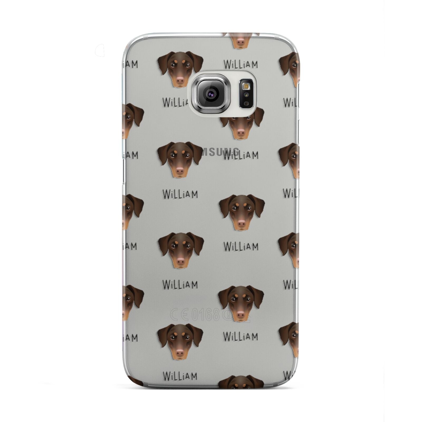 Dobermann Icon with Name Samsung Galaxy S6 Edge Case