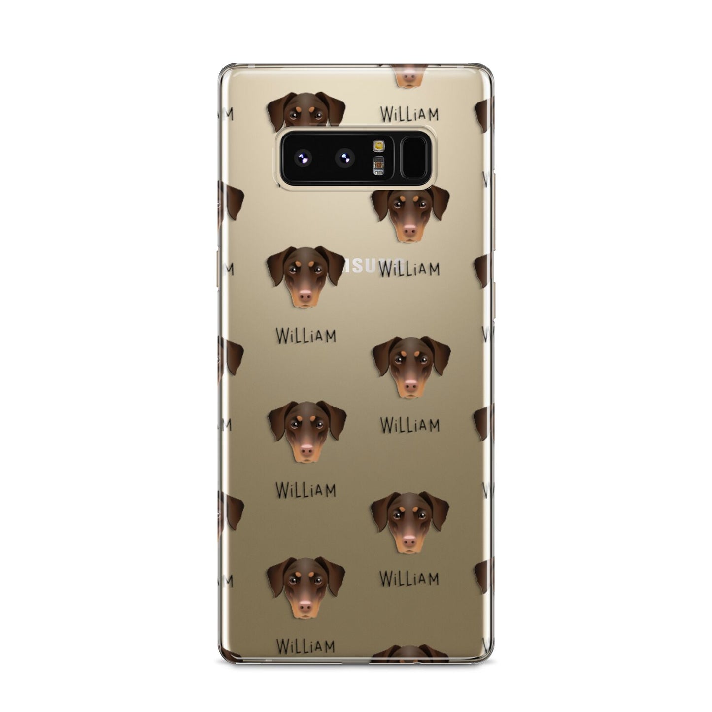 Dobermann Icon with Name Samsung Galaxy S8 Case